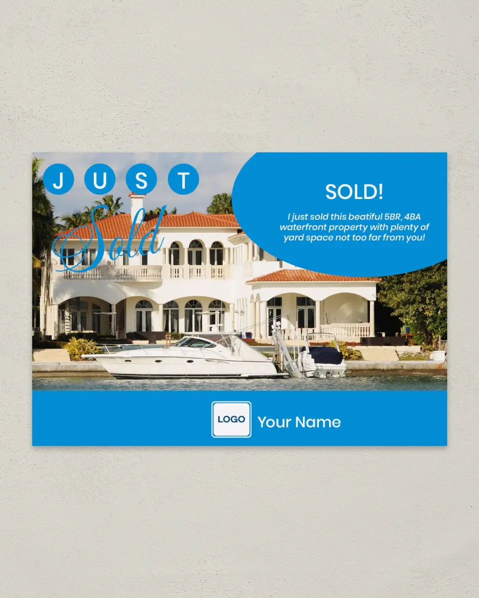 This is a 4¼" x 6" Postcard called Retro Residence printed in full color