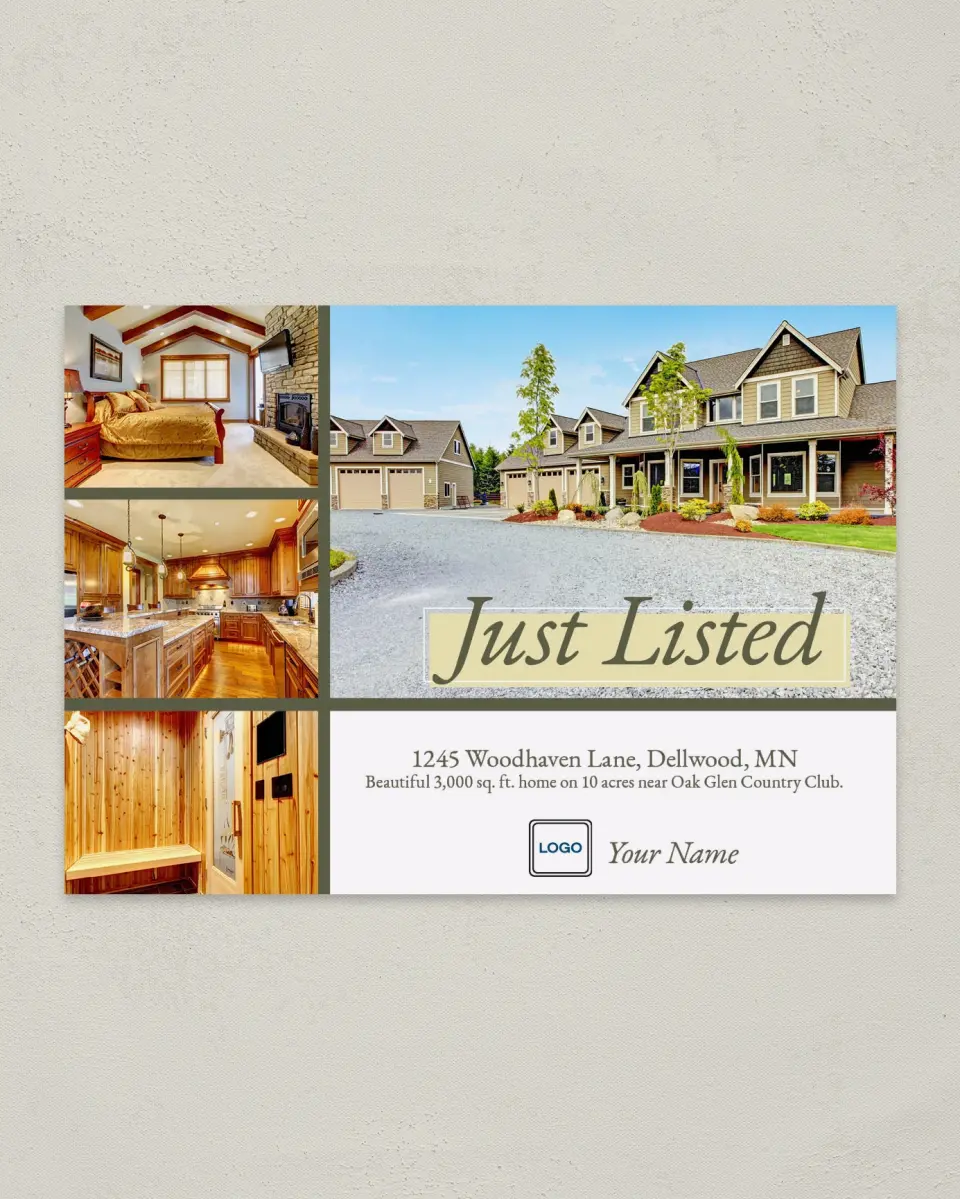This is a 4¼" x 6" Postcard called Breathtaking Property printed in full color