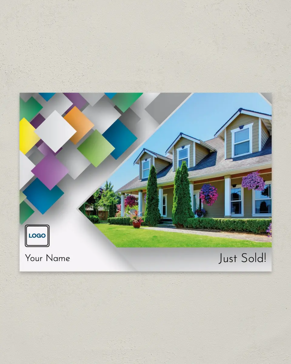 This is a 4¼" x 6" Postcard called Bold Swatch printed in full color