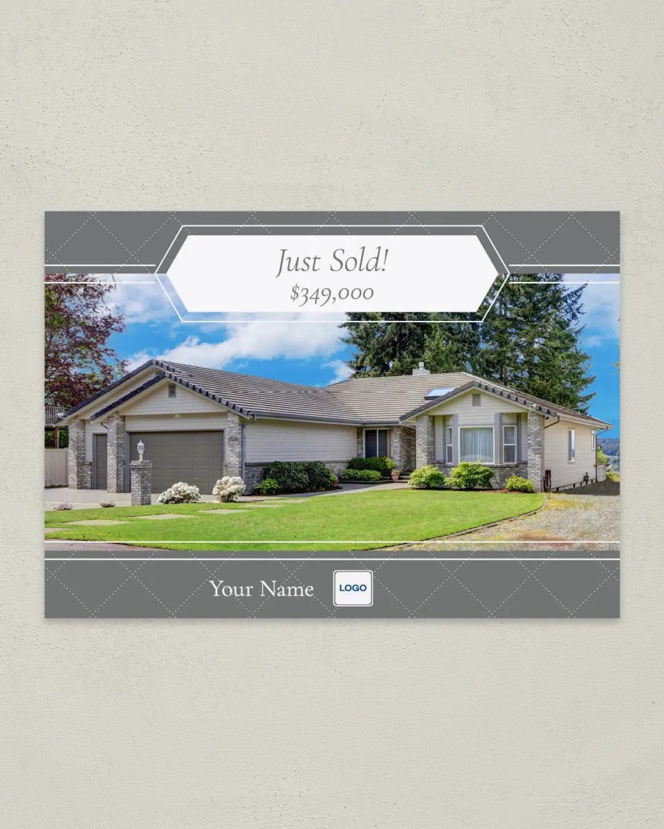 This is a 4¼" x 6" Postcard called Sold Simple printed in full color