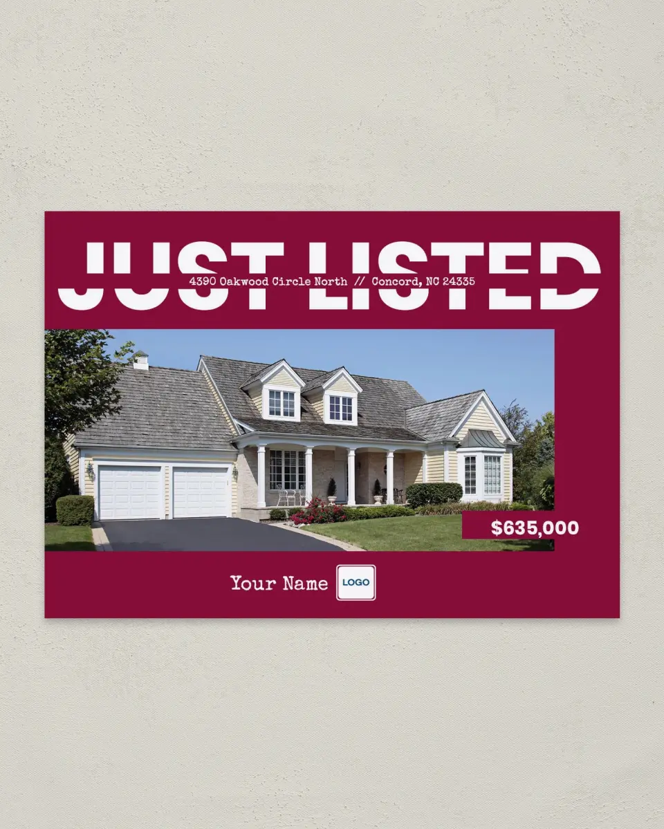 This is a 4¼" x 6" Postcard called Posh Property printed in full color