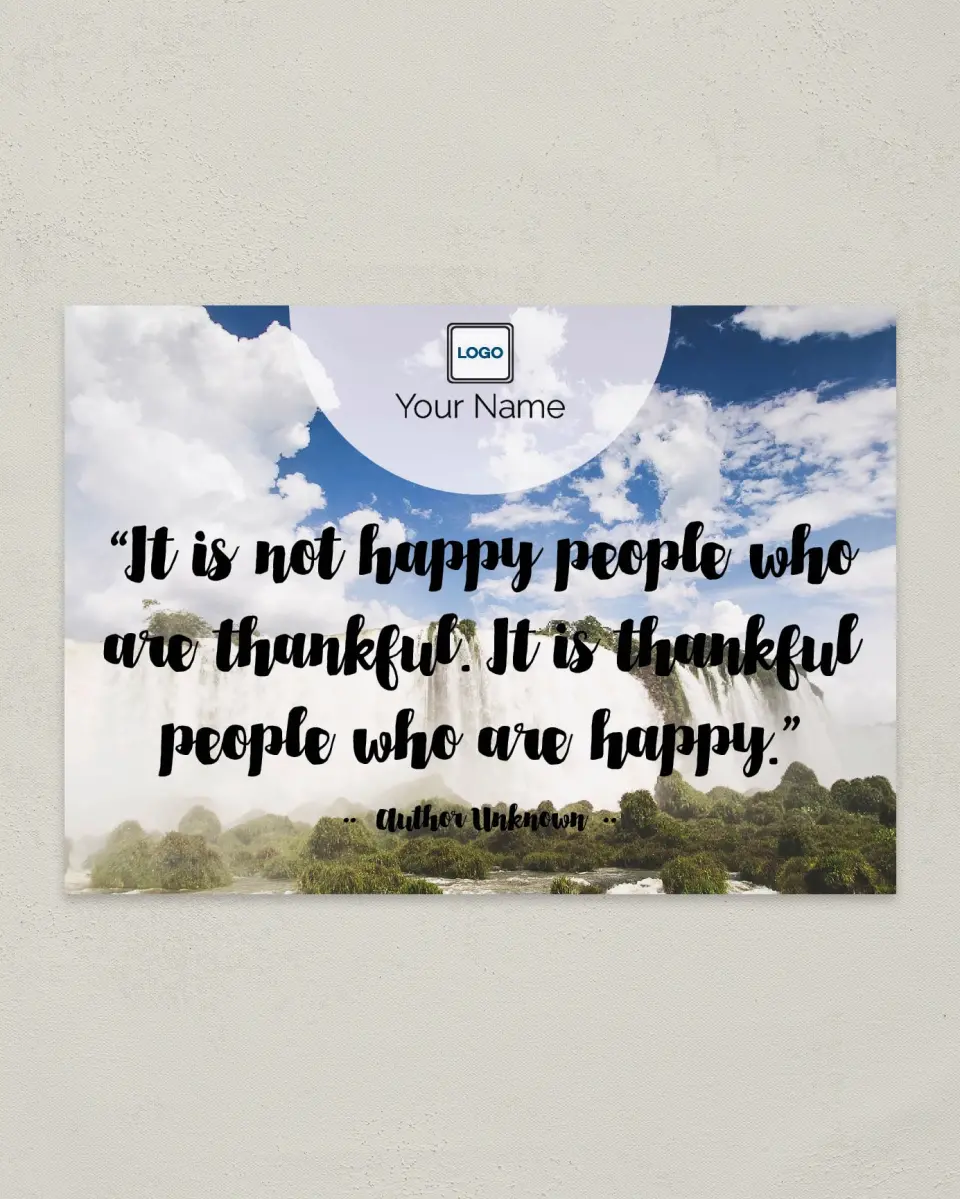 This is a 4¼" x 6" Postcard called Inspiration - Happy People printed in full color