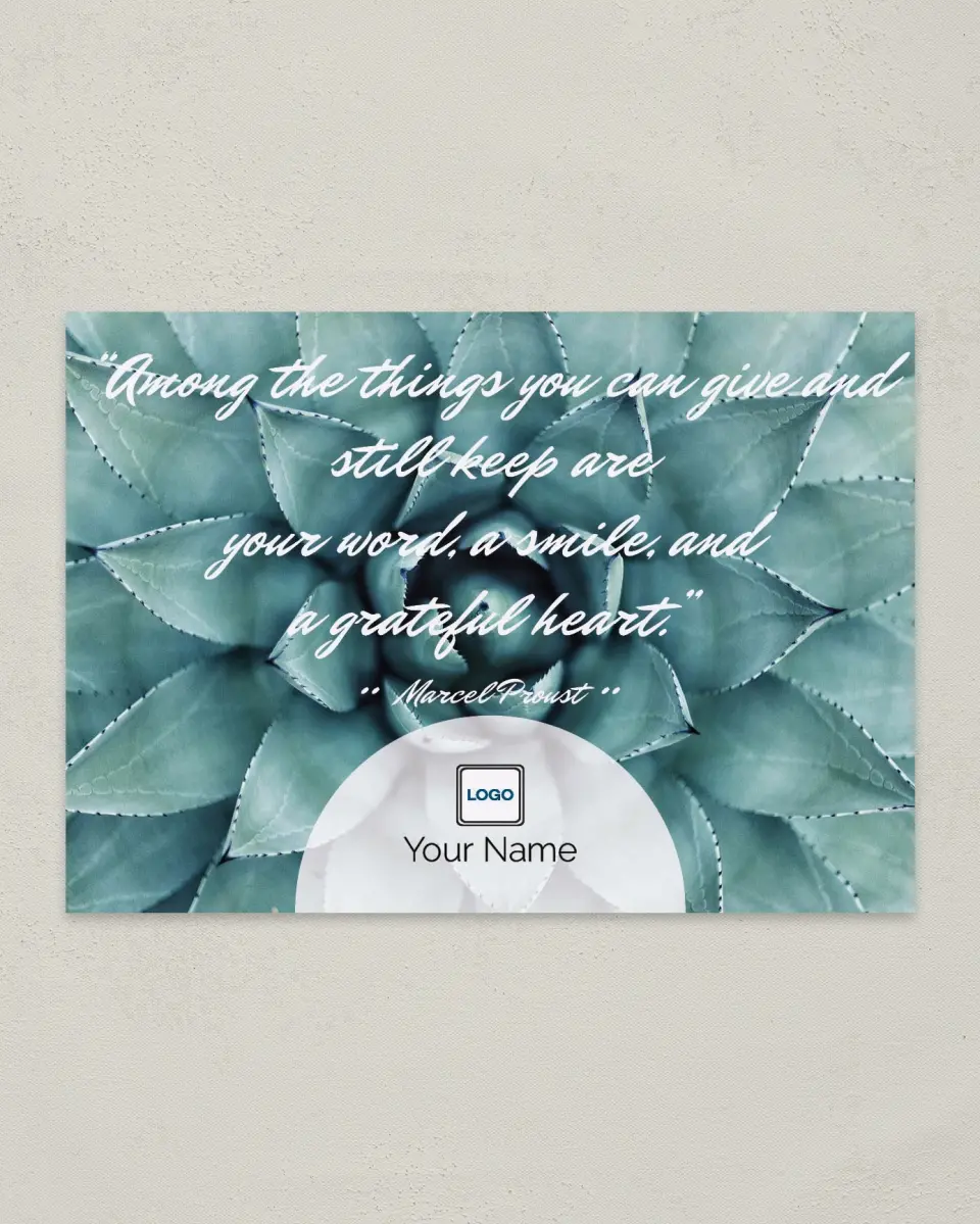 This is a 4¼" x 6" Postcard called Inspiration - Grateful Heart printed in full color