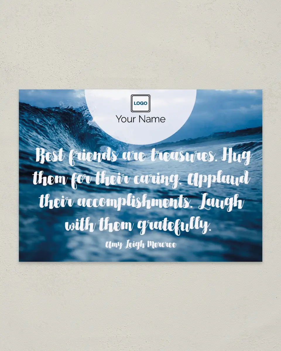 This is a 4¼" x 6" Postcard called Inspiration - Best Friends printed in full color