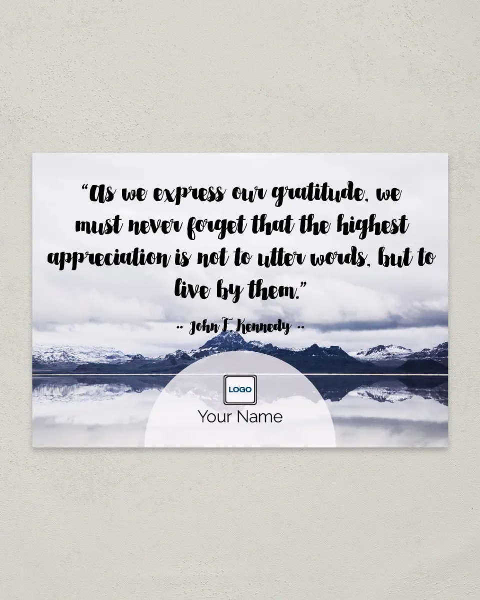 This is a 4¼" x 6" Postcard called Inspiration - Expressed Gratitude printed in full color