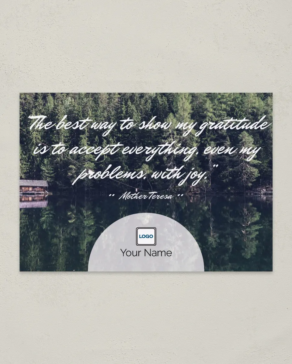 This is a 4¼" x 6" Postcard called Inspiration - Accept Everything printed in full color