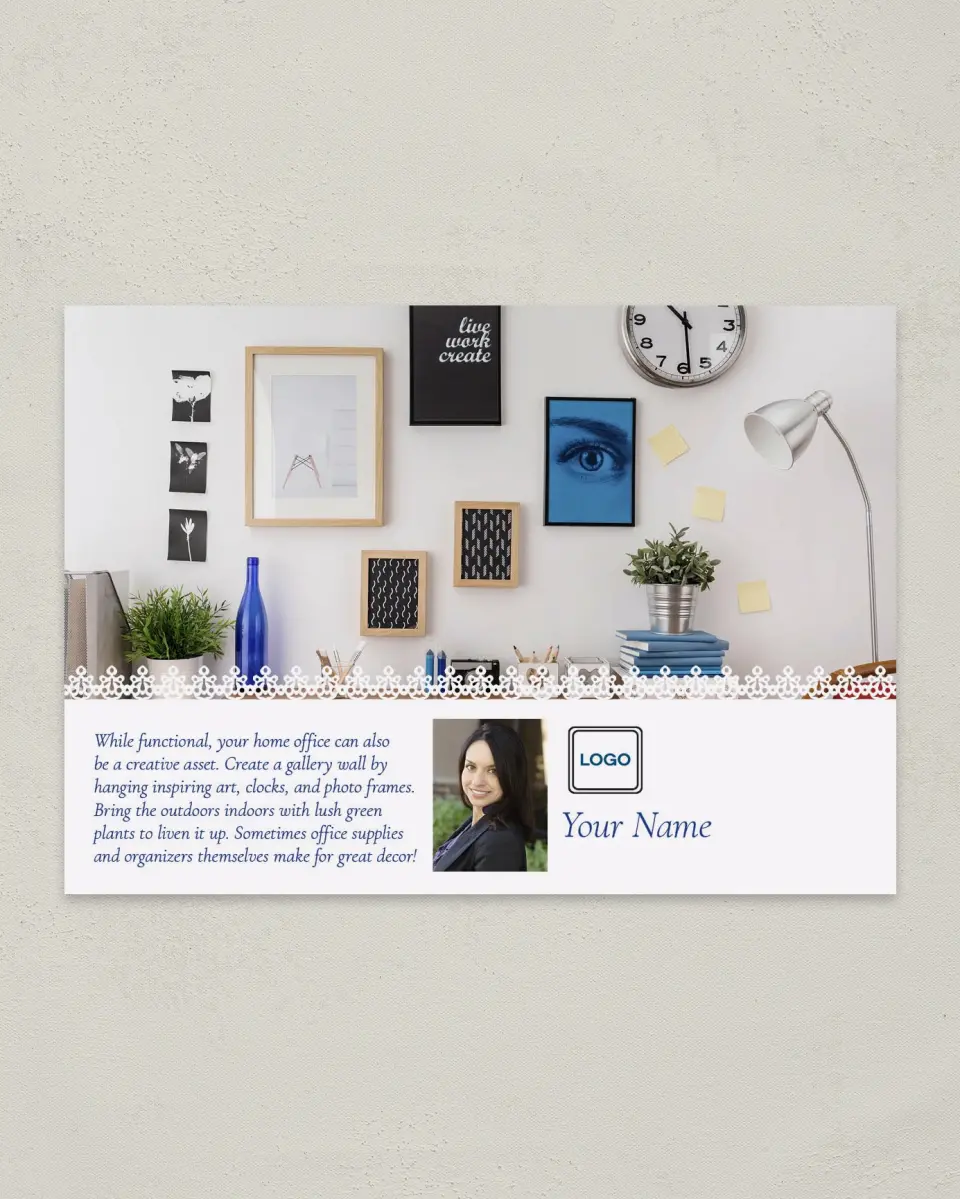 This is a 4¼" x 6" Postcard called Gallery Wall printed in full color