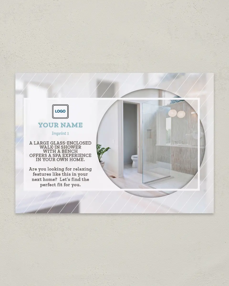 This is a 4¼" x 6" Postcard called Spa Experience printed in full color