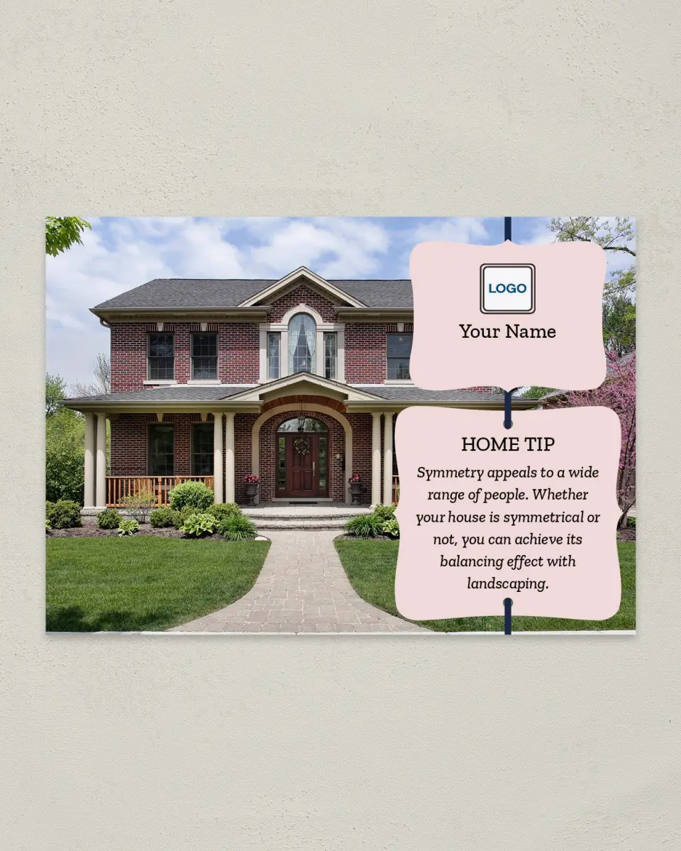 This is a 4¼" x 6" Postcard called Home Tip - Balancing Act printed in full color