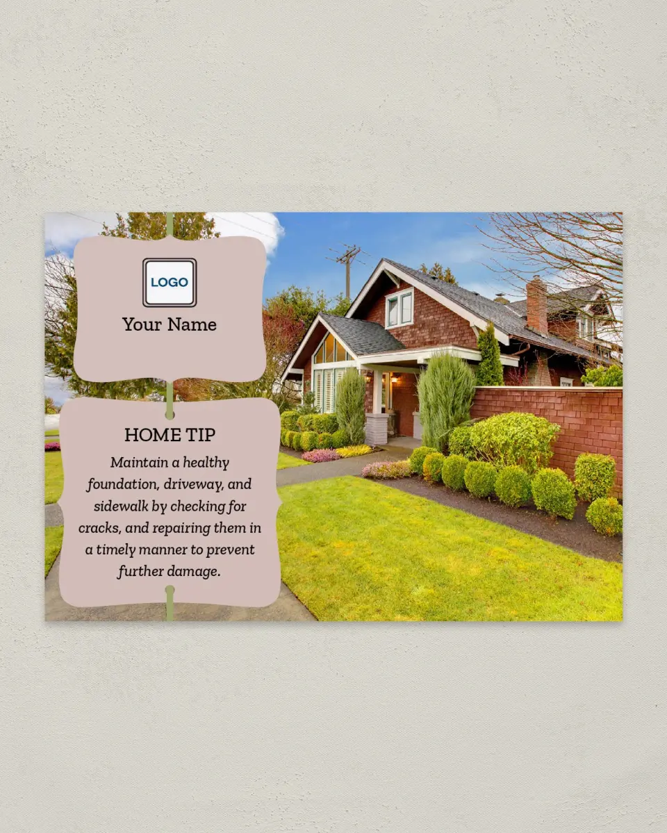 This is a 4¼" x 6" Postcard called Home Tip - Healthy House printed in full color