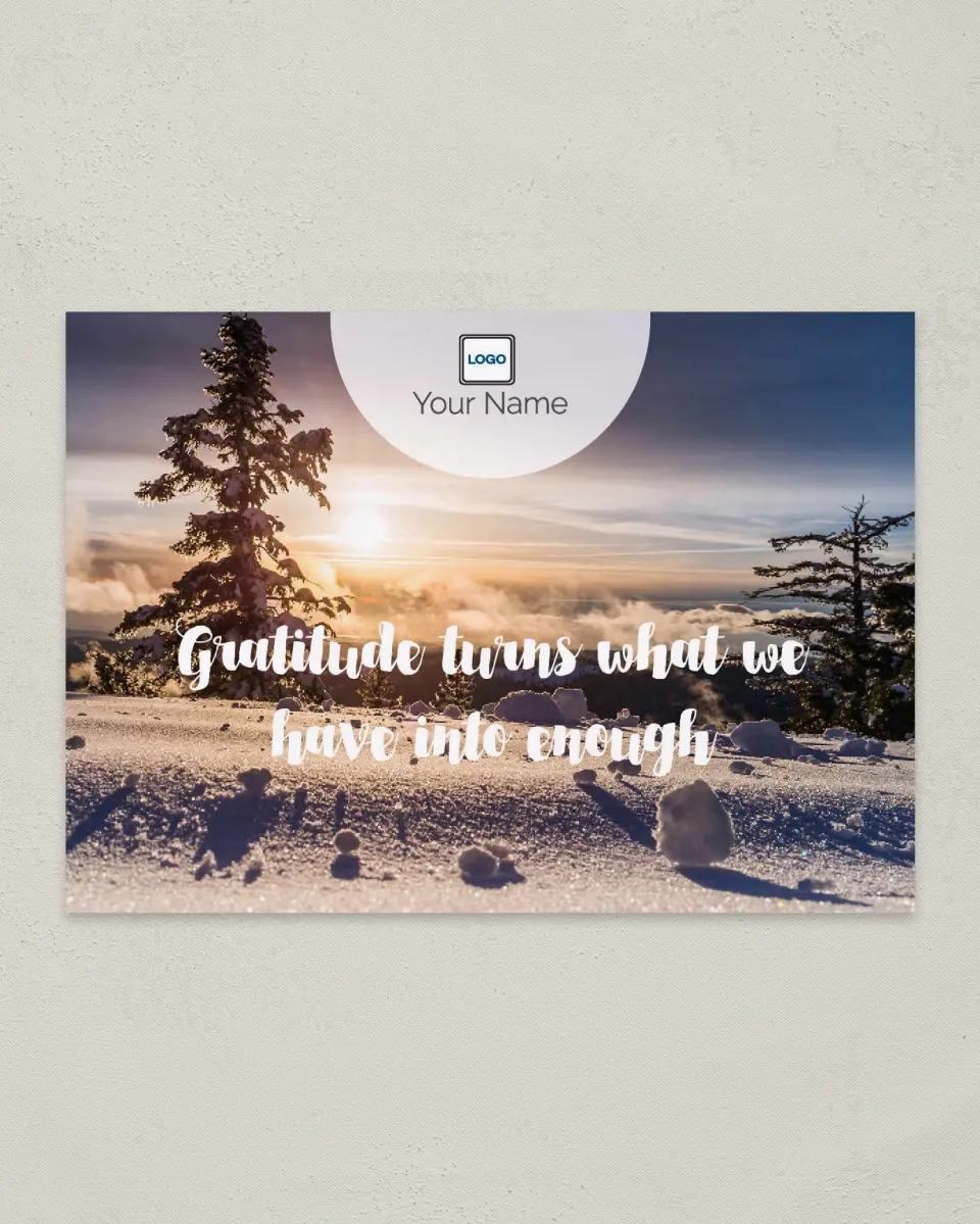 This is a 4¼" x 6" Postcard called Enough printed in full color