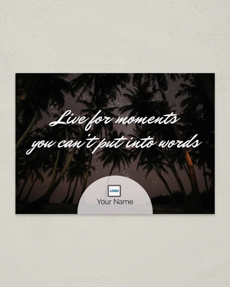 This is a 4¼" x 6" Postcard called Moments printed in full color