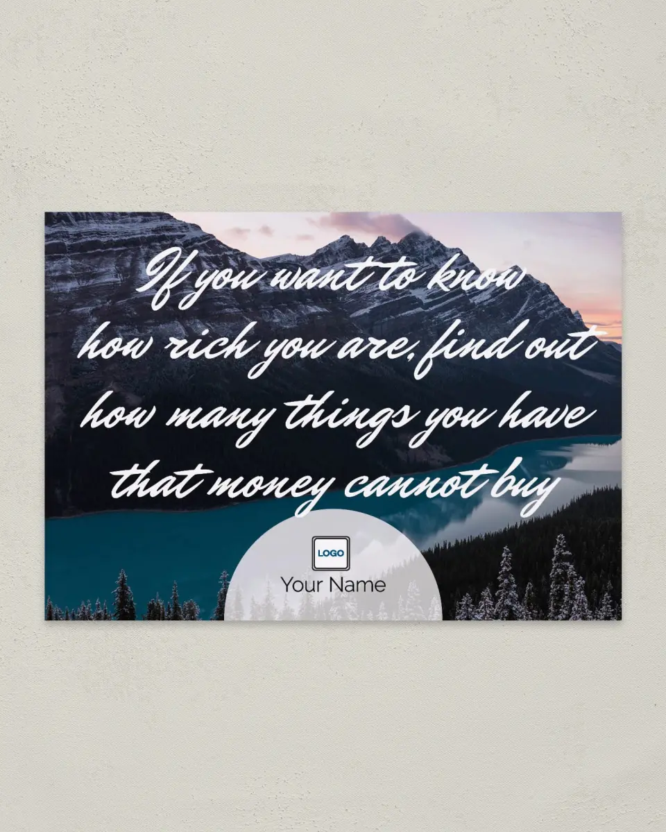 This is a 4¼" x 6" Postcard called How Rich printed in full color