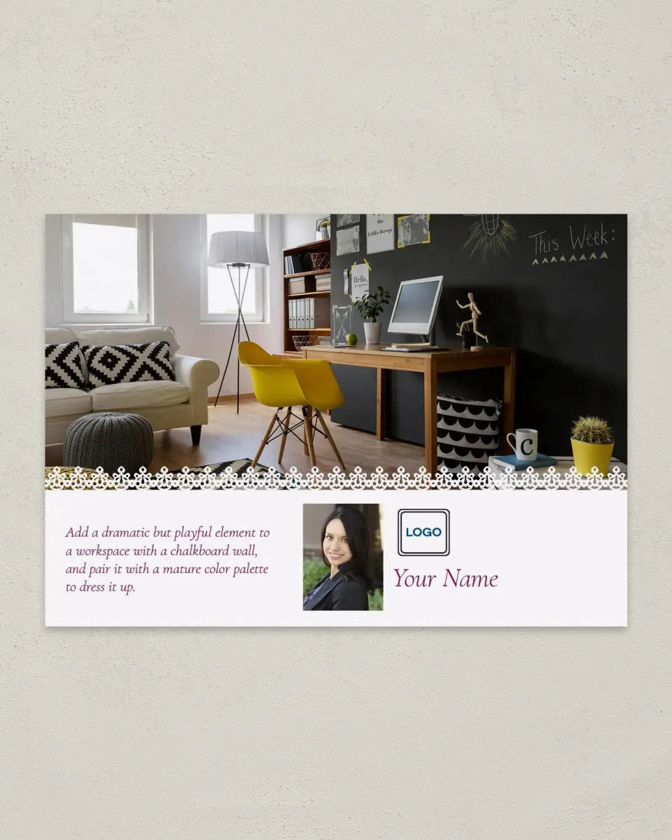 This is a 4¼" x 6" Postcard called Home Tip - Playfully Working printed in full color