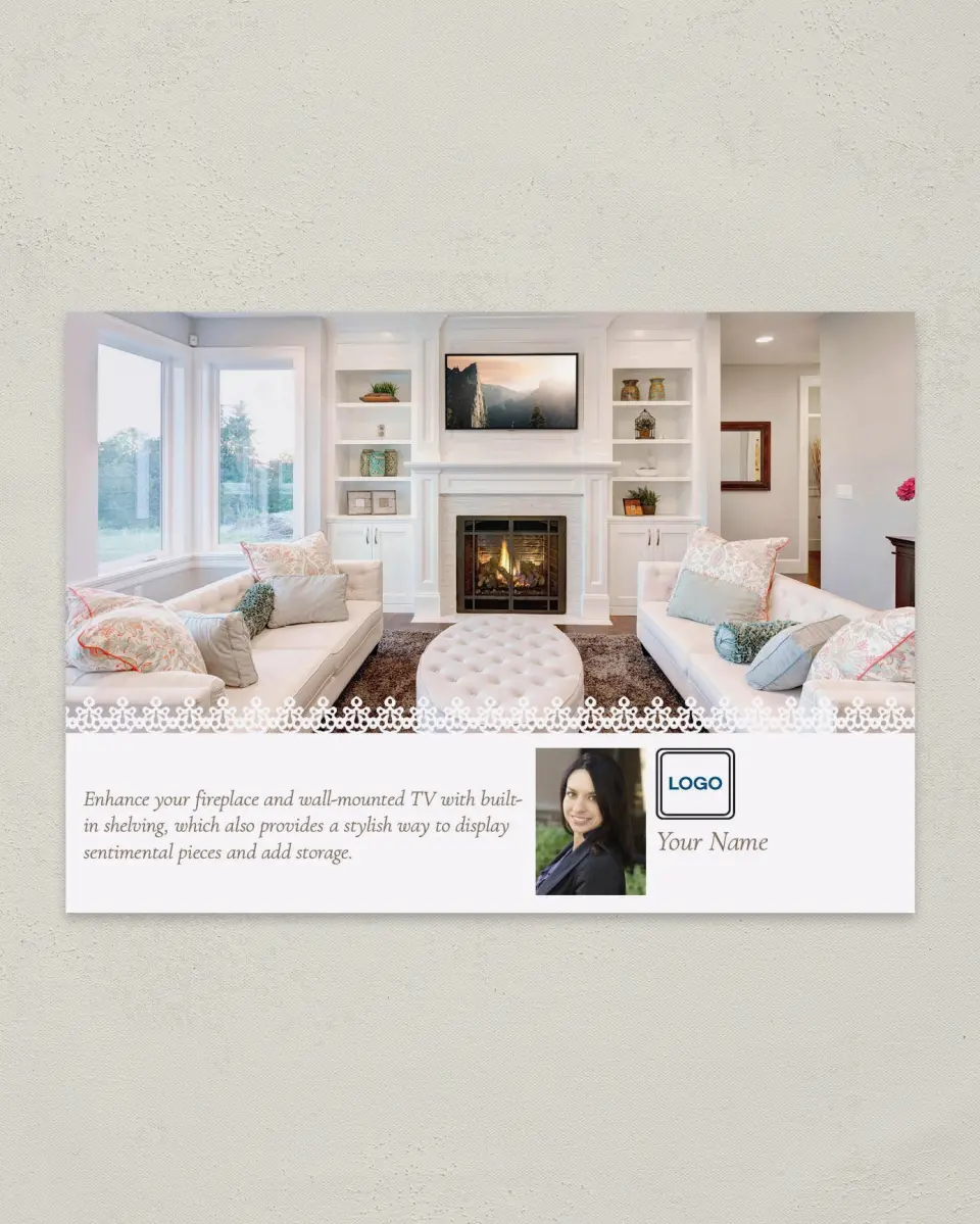 This is a 4¼" x 6" Postcard called Home Tip - Built-In Enhancement printed in full color