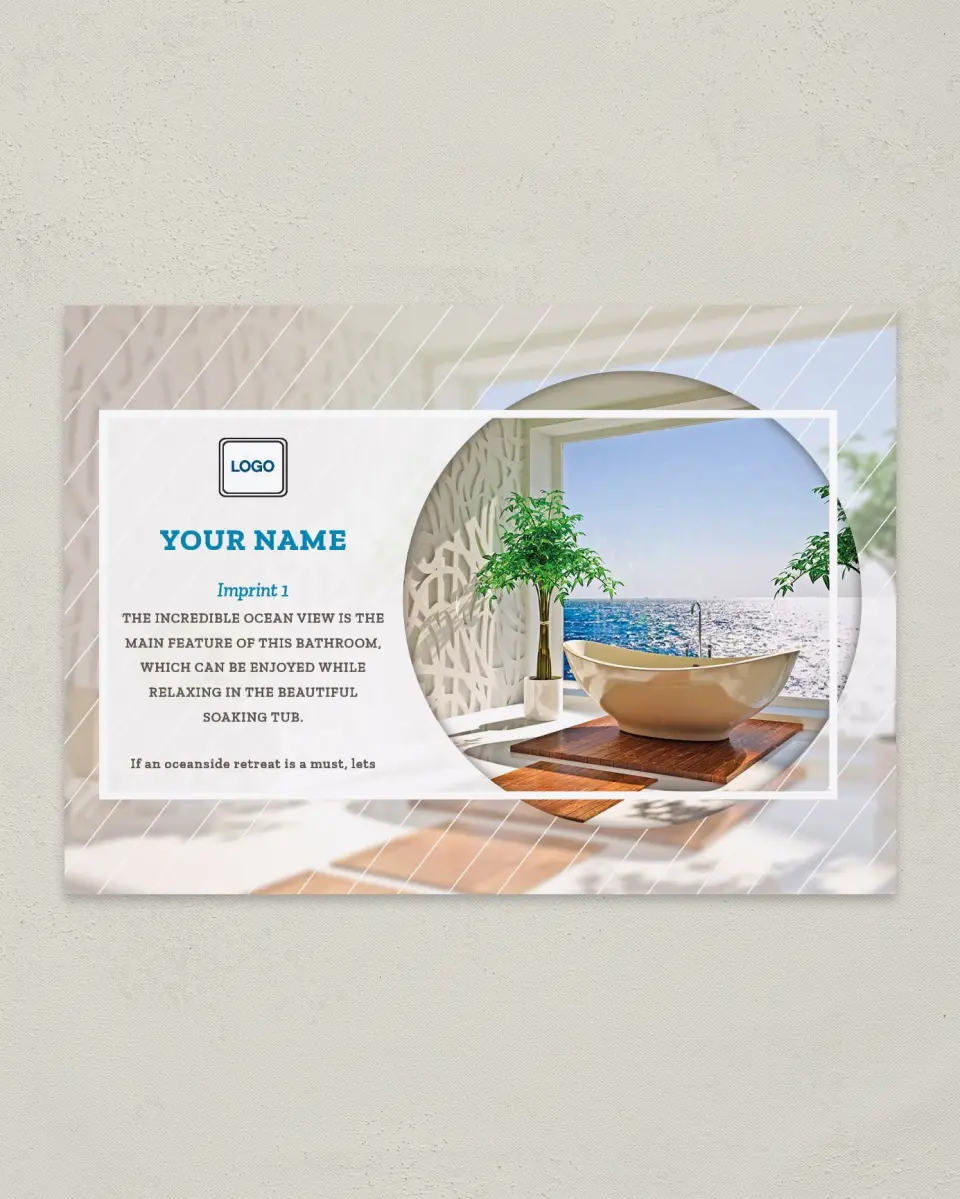 This is a 4¼" x 6" Postcard called Relaxing Ocean printed in full color
