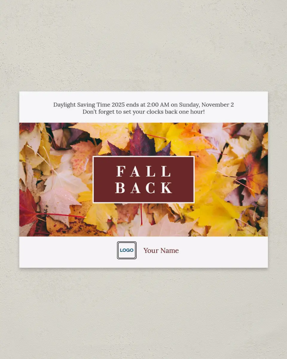 This is a 4¼" x 6" Postcard called It's Fall Y'all printed in full color