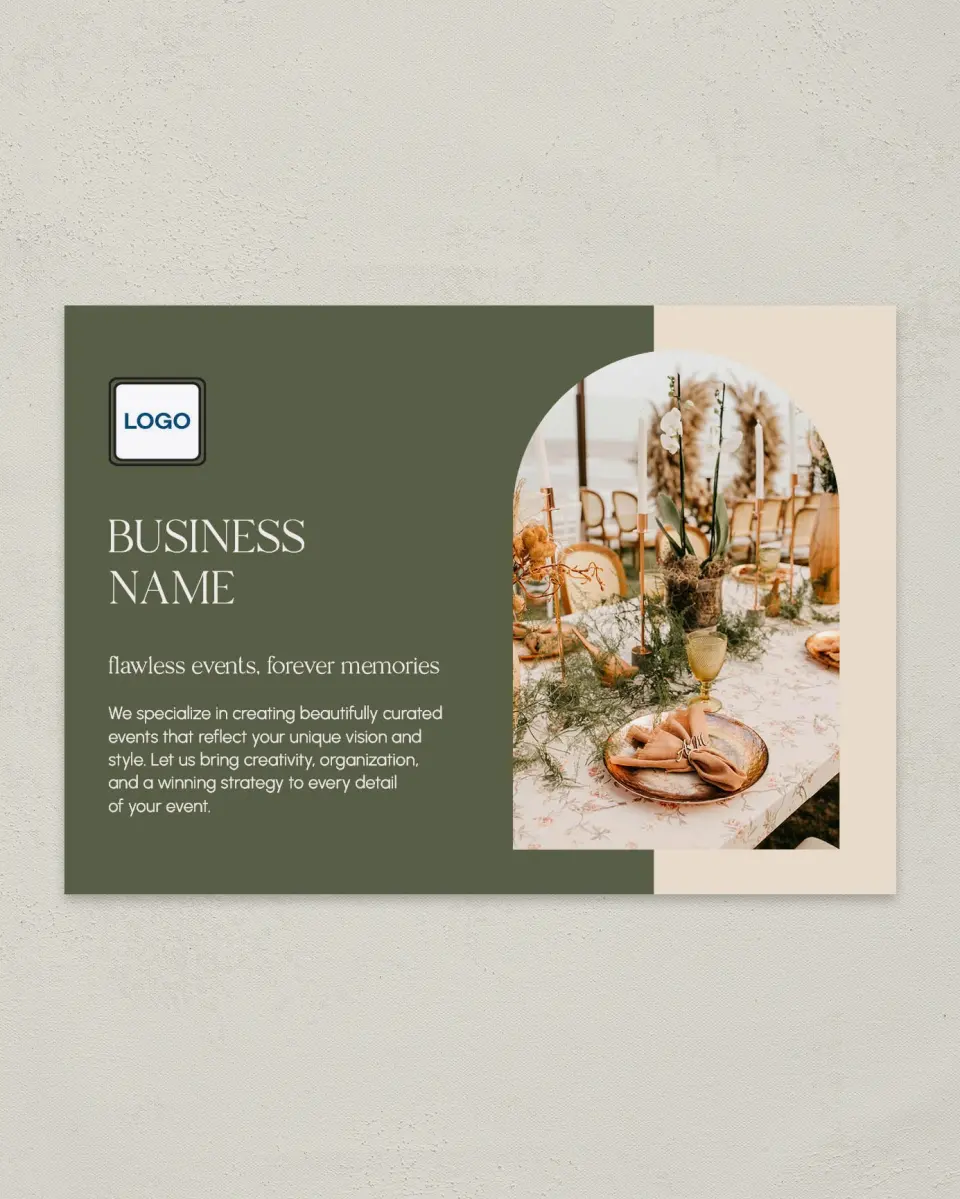 This is a 4¼" x 6" Postcard called Refined Approach printed in full color