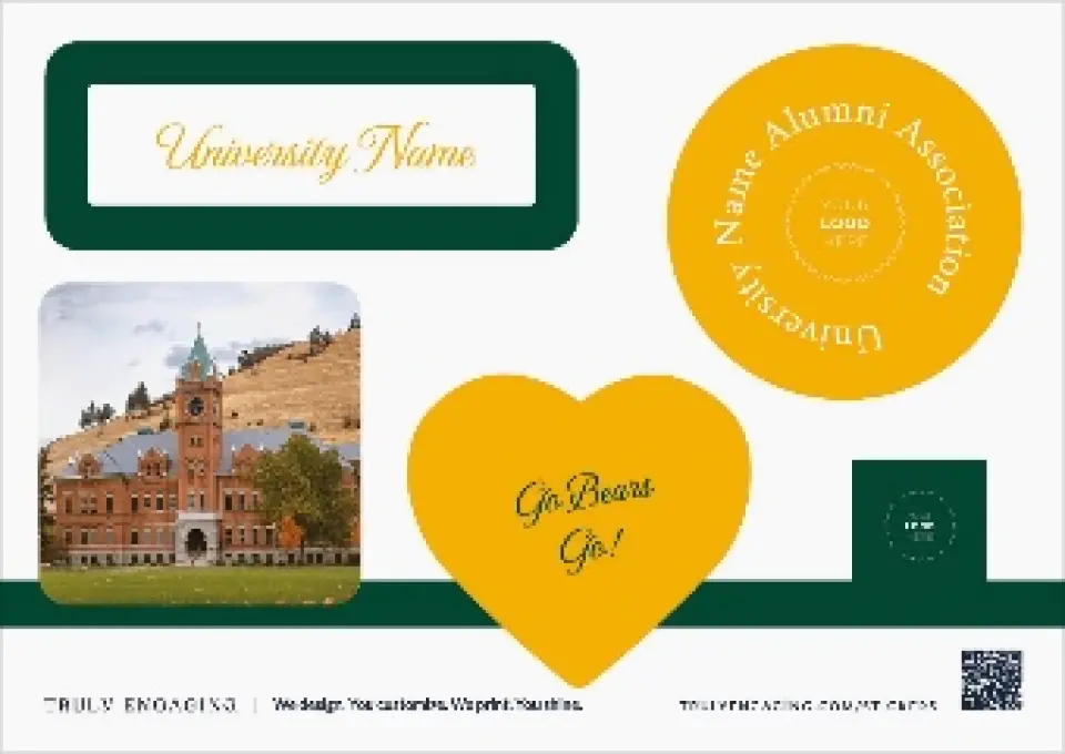 This is a 4¼" x 6" Business Sticker Postcard called Lasting Legacy printed in full color