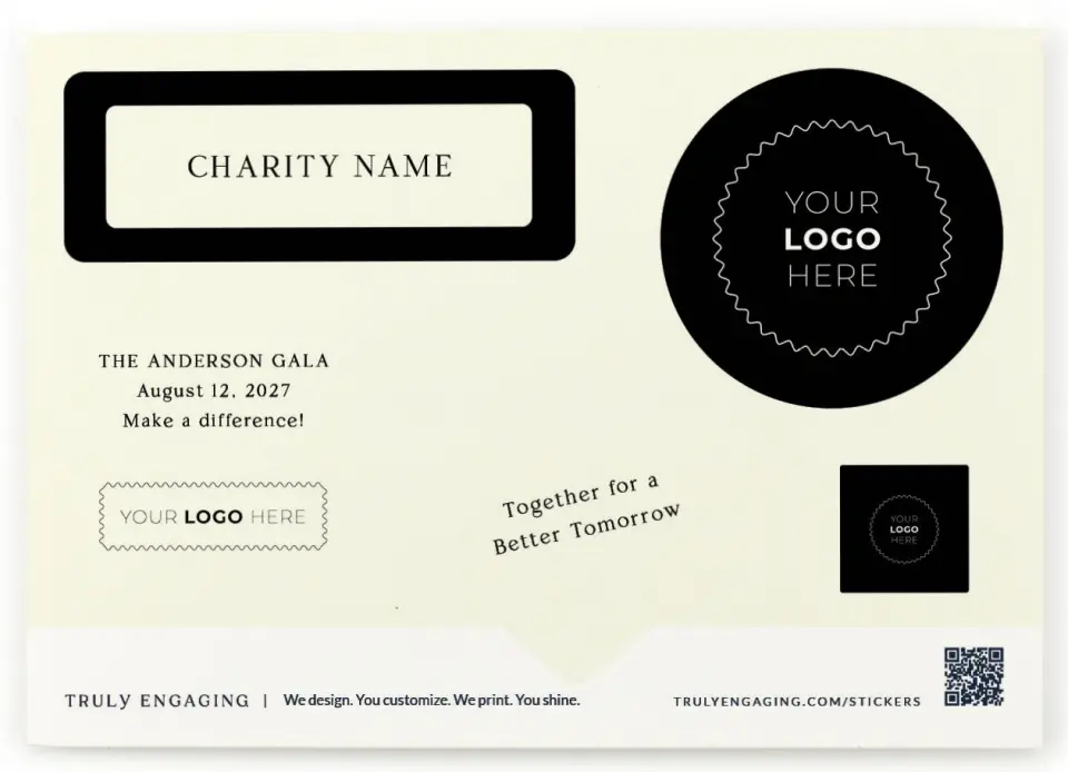 This is a 4¼" x 6" Business Sticker Postcard called Giving Grace printed in full color