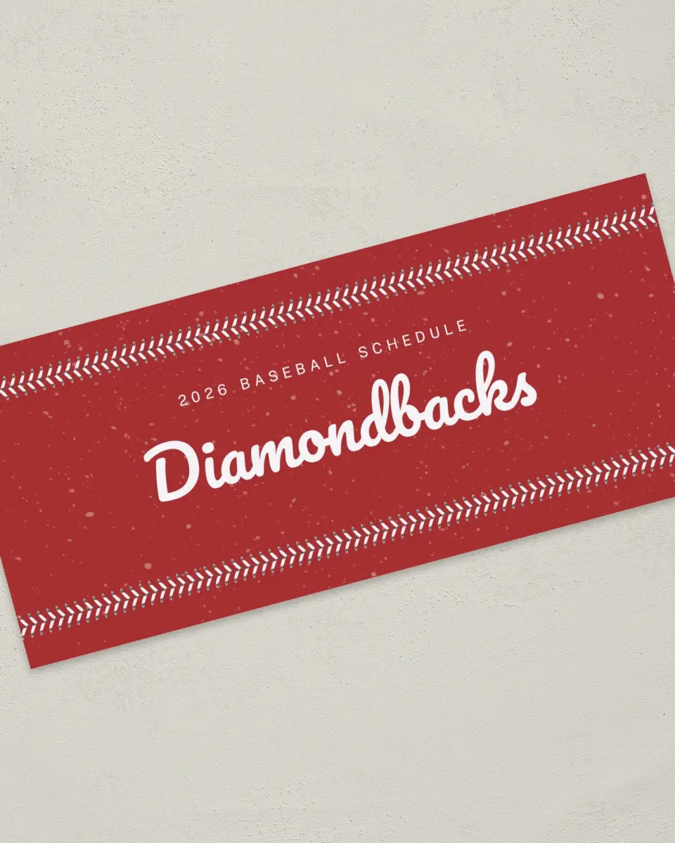 This is a 4" x 9" Baseball Insert called Diamondbacks printed in full color