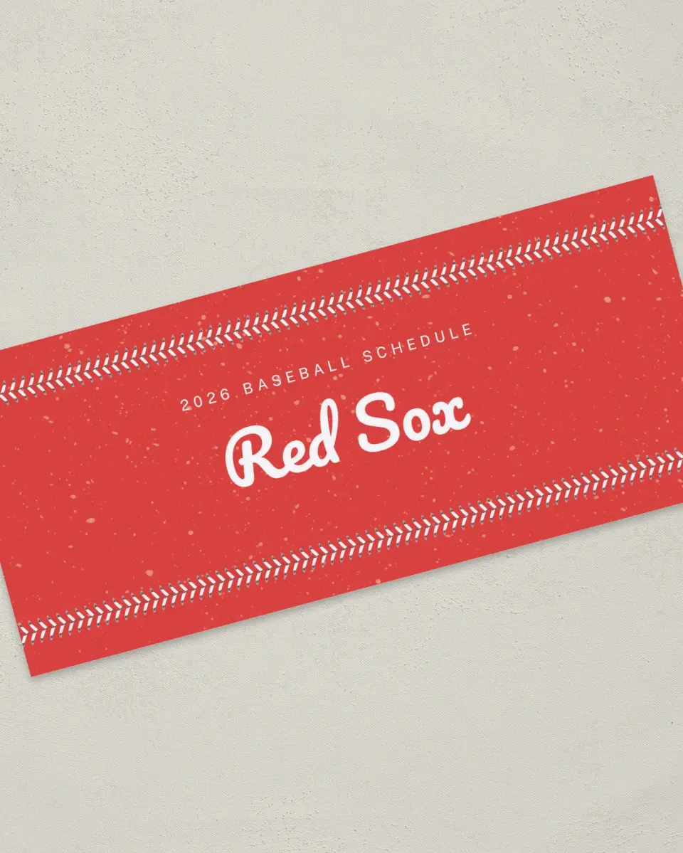 This is a 4" x 9" Baseball Insert called Red Sox printed in full color