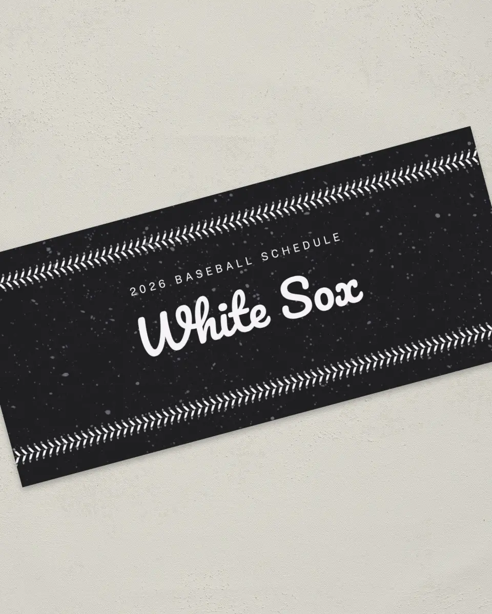 This is a 4" x 9" Baseball Insert called White Sox printed in full color