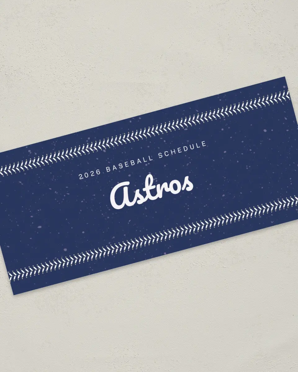This is a 4" x 9" Baseball Insert called Astros printed in full color