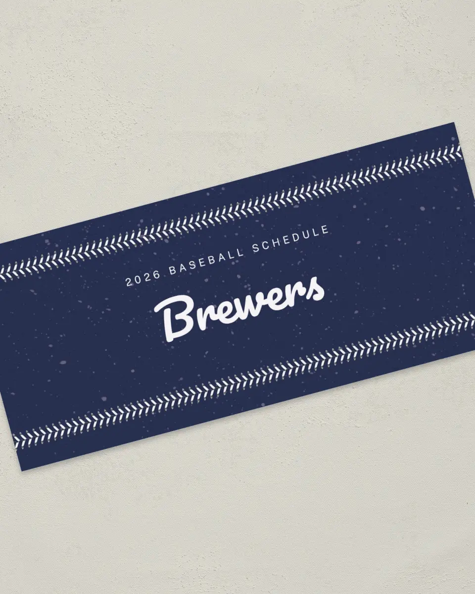This is a 4" x 9" Baseball Insert called Brewers printed in full color