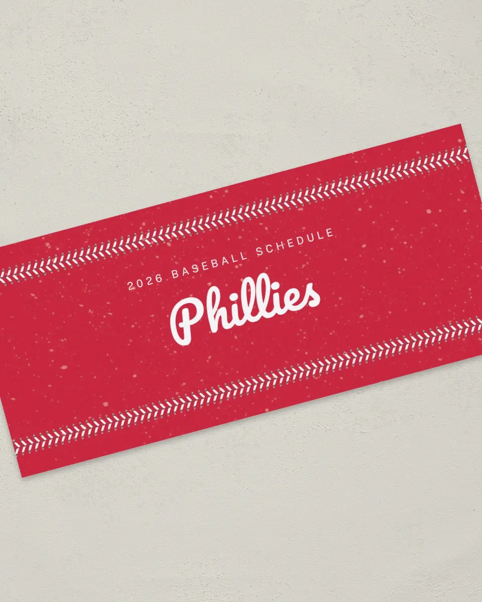 This is a 4" x 9" Baseball Insert called Phillies printed in full color