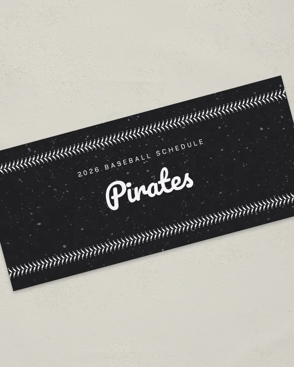 This is a 4" x 9" Baseball Insert called Pirates printed in full color