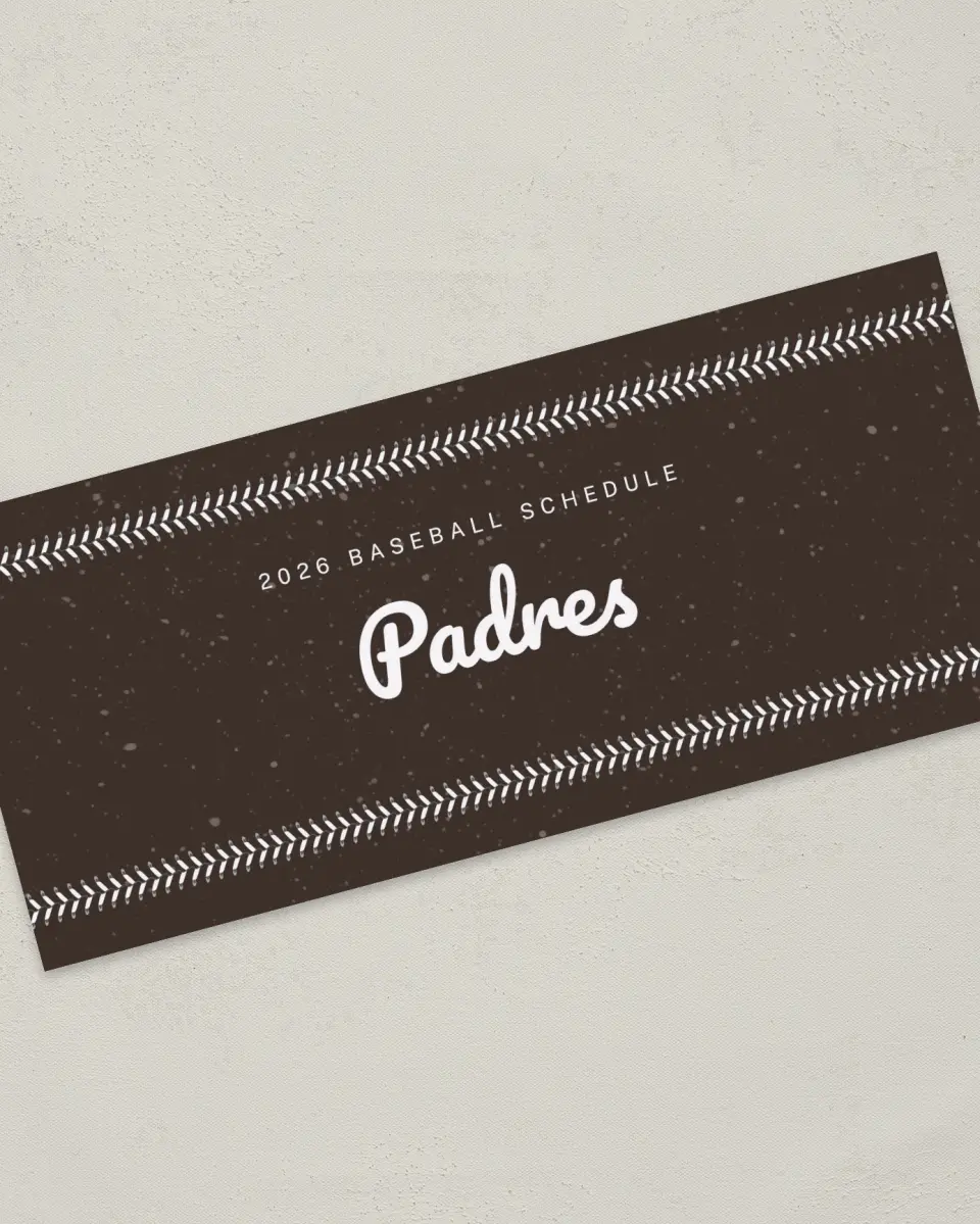 This is a 4" x 9" Baseball Insert called Padres printed in full color