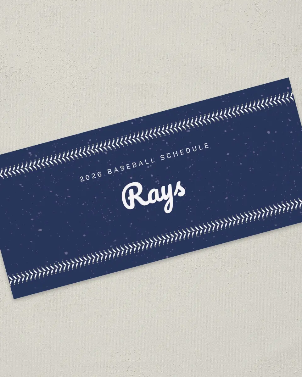 This is a 4" x 9" Baseball Insert called Rays printed in full color