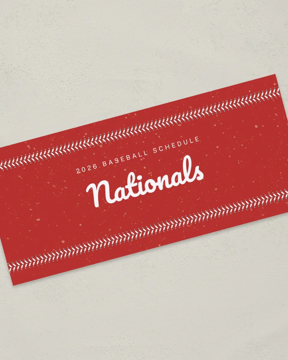This is a 4" x 9" Baseball Insert called Nationals printed in full color