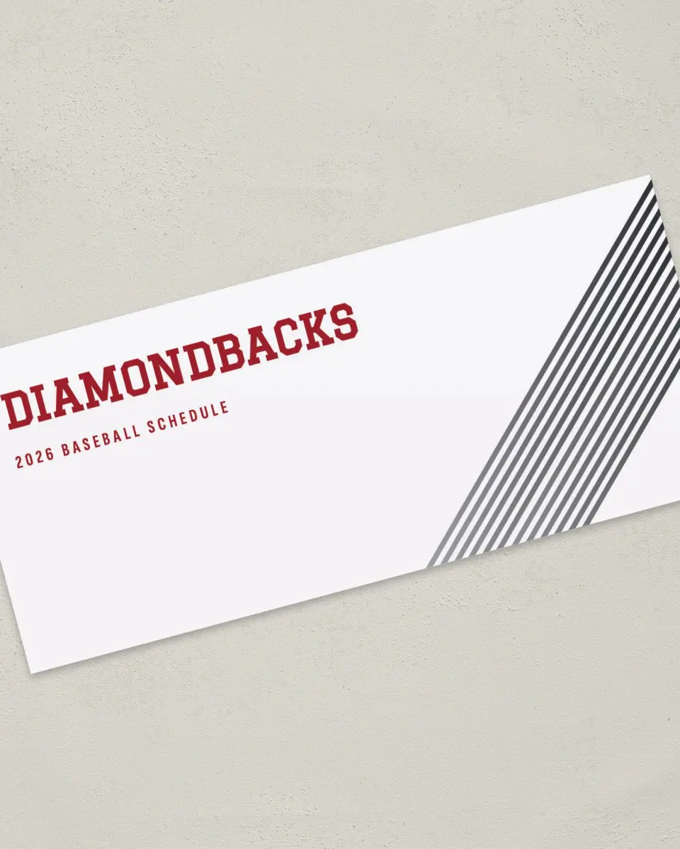 This is a 4" x 9" Baseball Insert called Diamondbacks printed in full color
