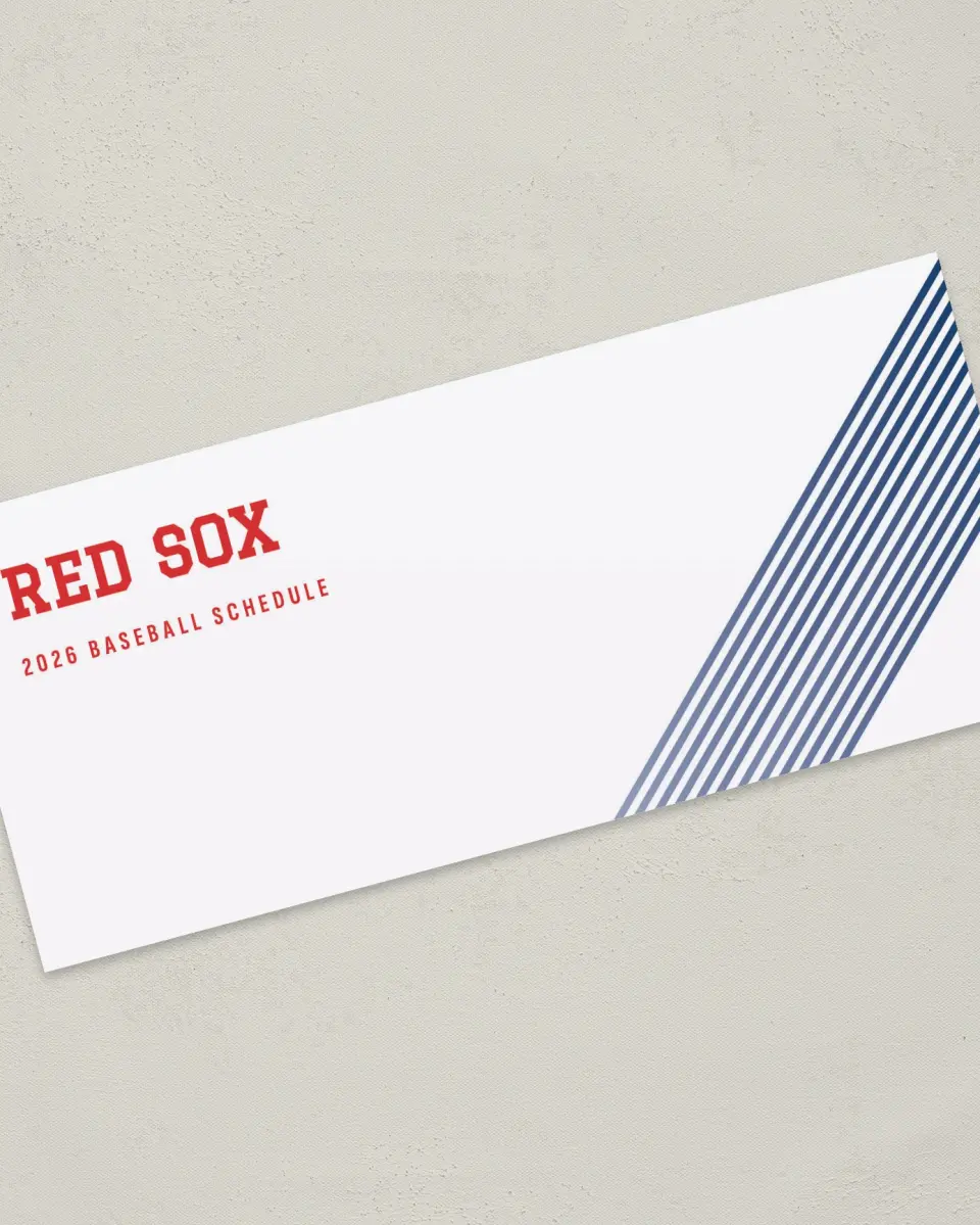 This is a 4" x 9" Baseball Insert called Red Sox printed in full color