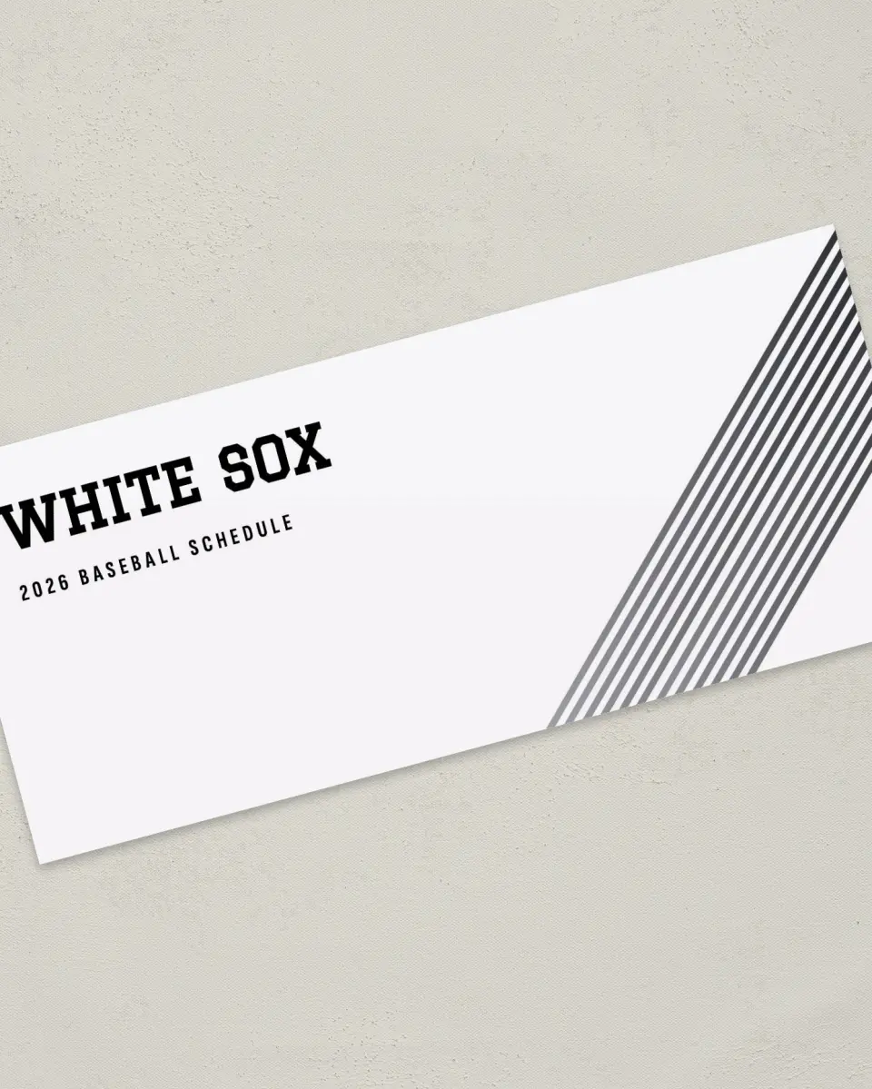This is a 4" x 9" Baseball Insert called White Sox printed in full color