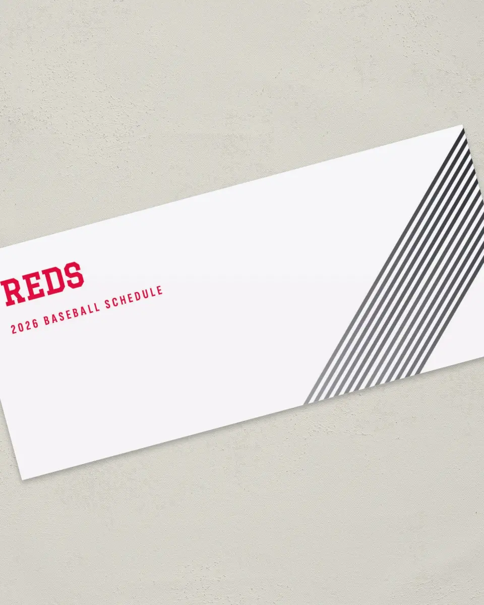 This is a 4" x 9" Baseball Insert called Reds printed in full color