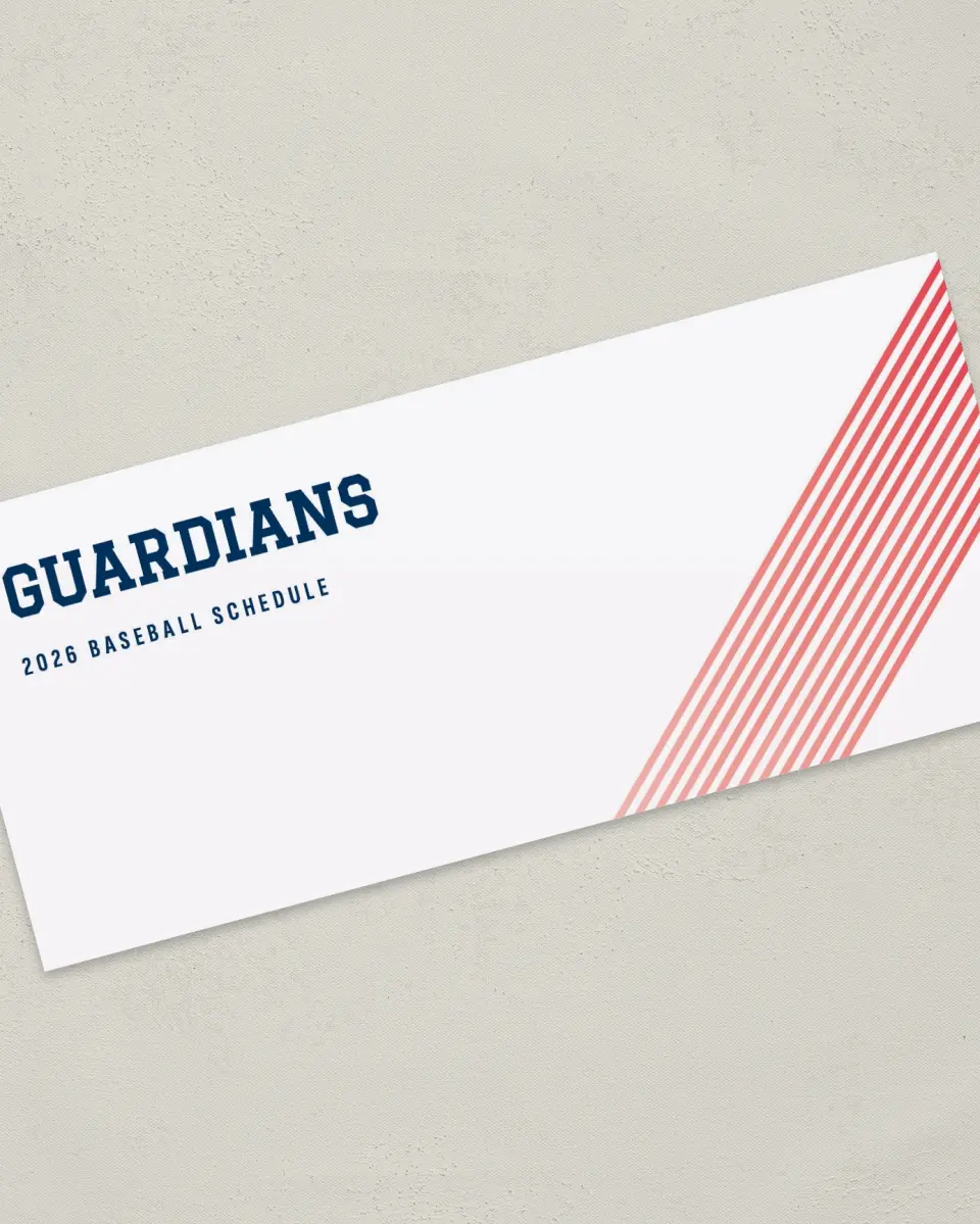 This is a 4" x 9" Baseball Insert called Guardians printed in full color