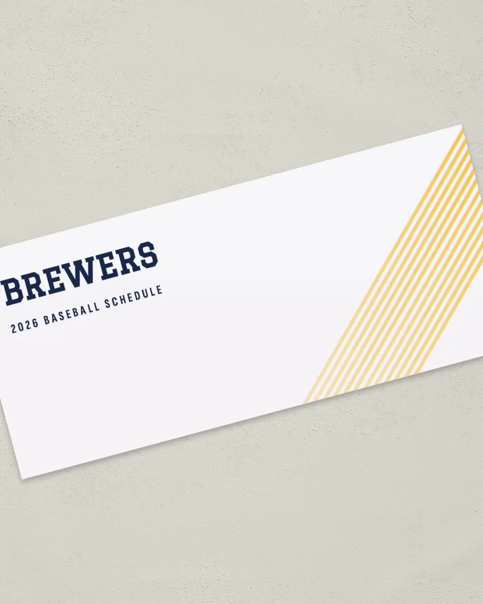 This is a 4" x 9" Baseball Insert called Brewers printed in full color