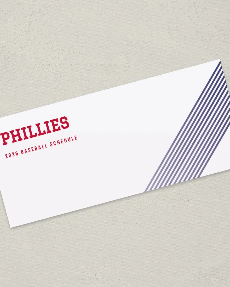 This is a 4" x 9" Baseball Insert called Phillies printed in full color