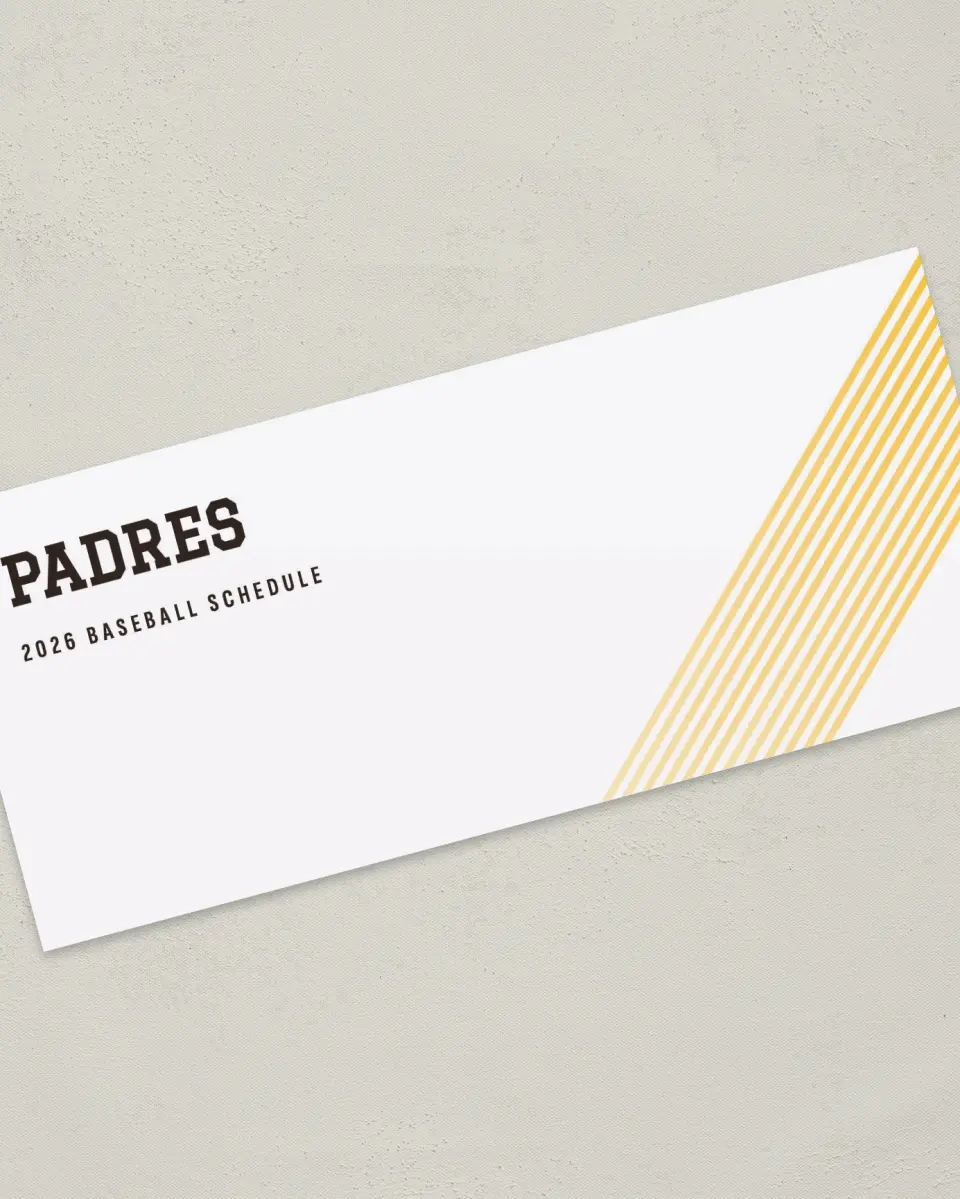 This is a 4" x 9" Baseball Insert called Padres printed in full color