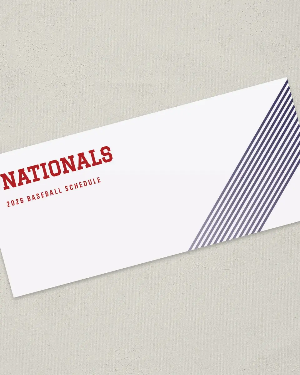 This is a 4" x 9" Baseball Insert called Nationals printed in full color