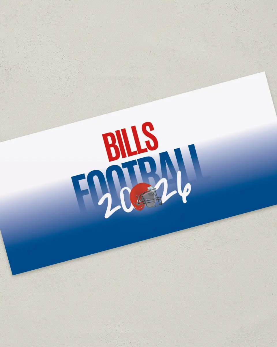 This is a 4" x 9" Football Insert called Bills printed in full color