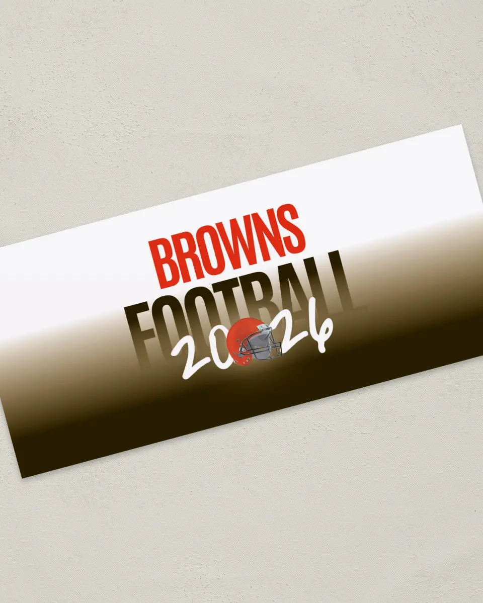 This is a 4" x 9" Football Insert called Browns printed in full color