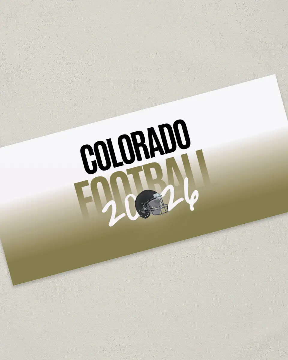 This is a 4" x 9" Football Insert called Colorado printed in full color