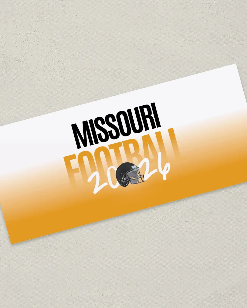 This is a 4" x 9" Football Insert called Missouri printed in full color
