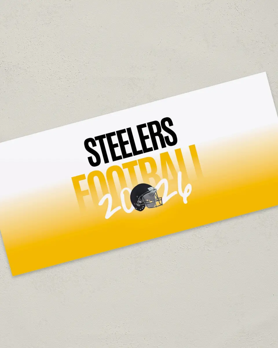 This is a 4" x 9" Football Insert called Steelers printed in full color