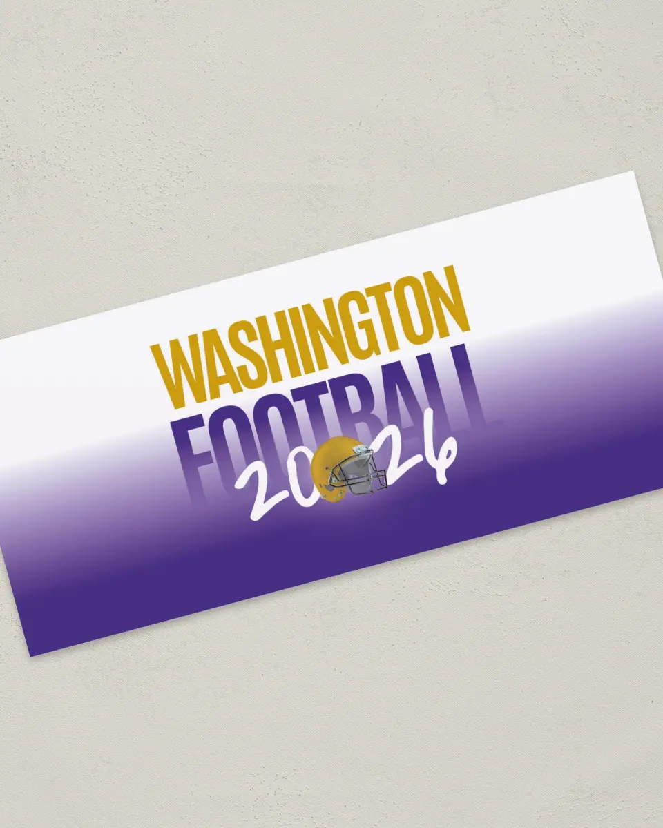 This is a 4" x 9" Football Insert called Washington printed in full color
