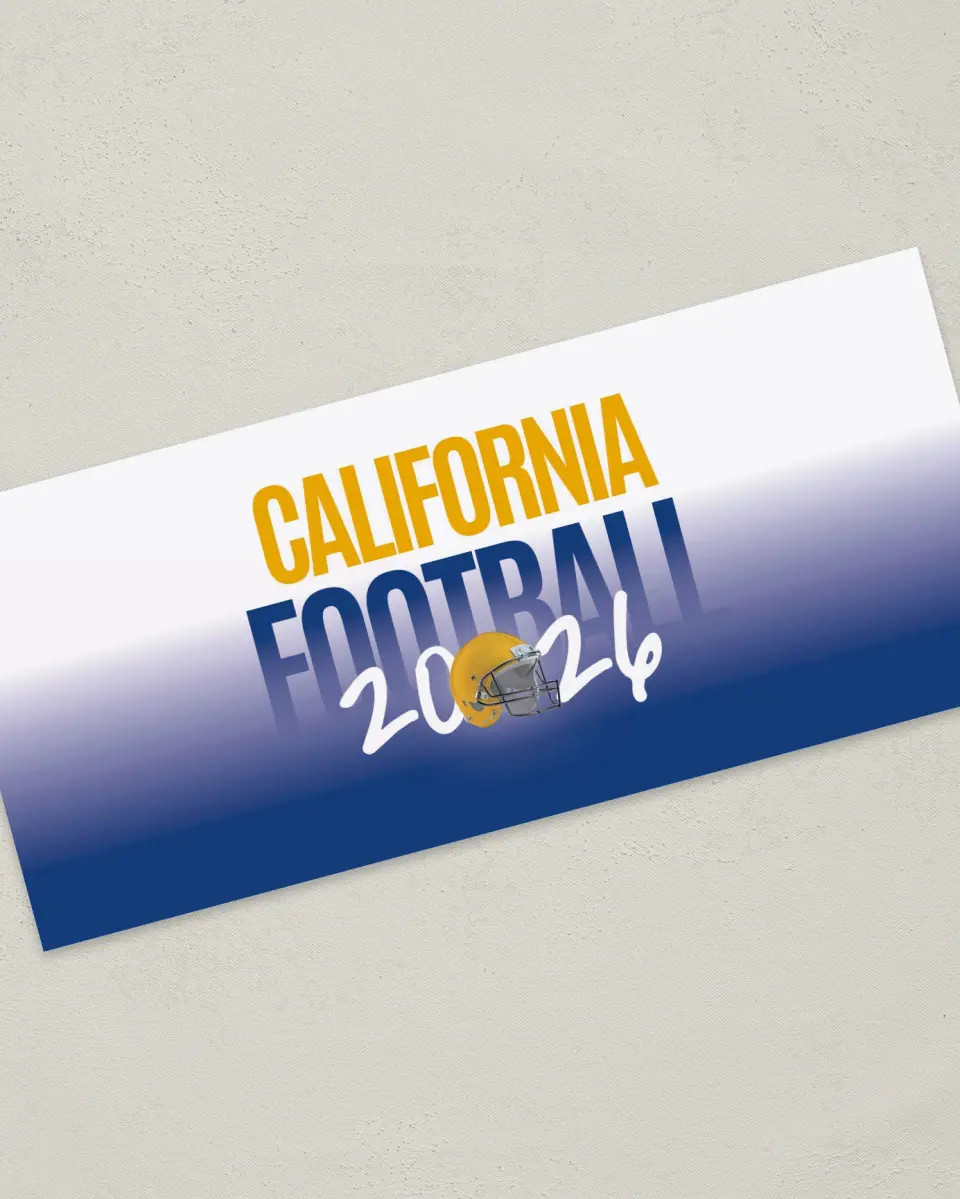 This is a 4" x 9" Football Insert called California Golden Bears printed in full color